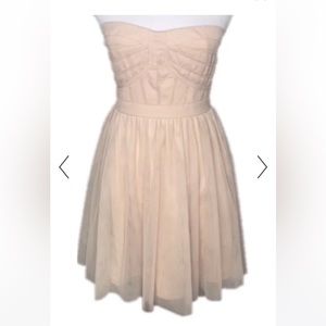 BCBGeneration StraplessTaupe Mini Lace Dress size M New